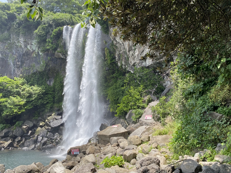 Natuur Jeongbang waterval Jeju
