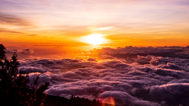 Zonsopkomst Hawaii Haleakala National Park