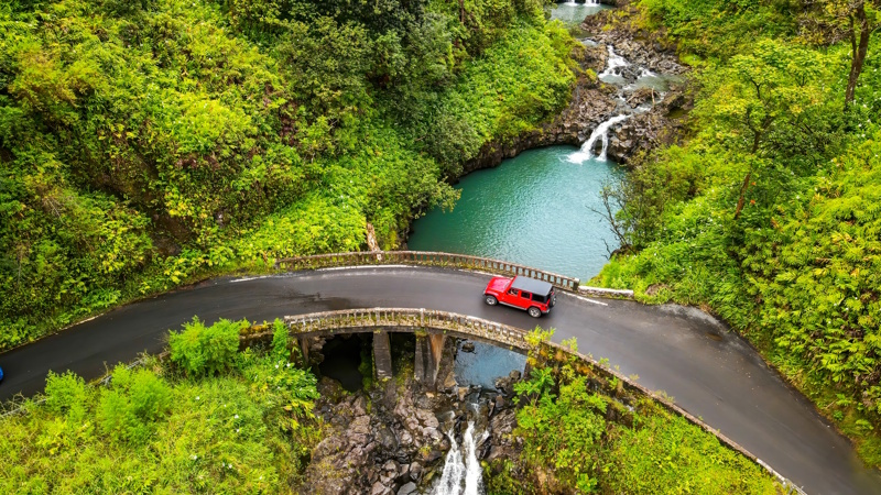 Road to Hana op Hawaii