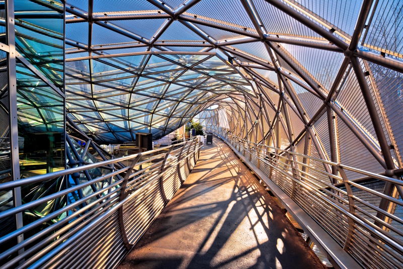 Graz Murinsel architectuur