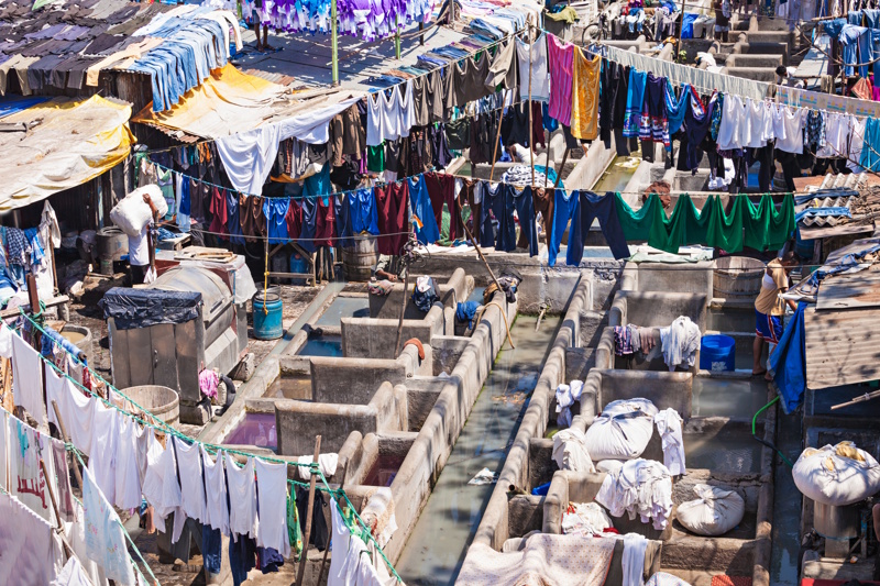 Openluchtwasserij dhobi ghat Mumbai