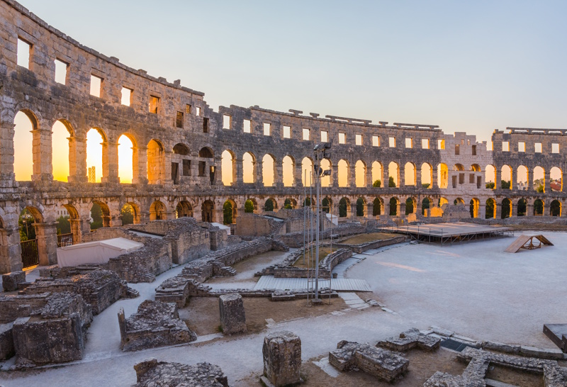 Pula amfitheater bezoeken