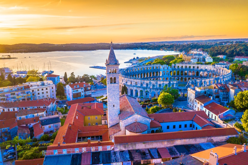Pula vakantie skyline