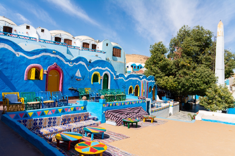 Nubisch dorp in Aswan in Egypte