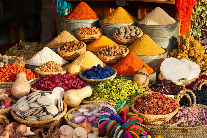 Marrakech souk specerijen