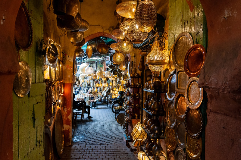 Marrakech souk steegje