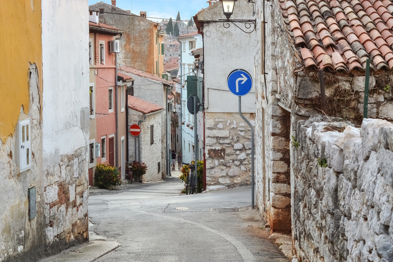 Rovinj straat