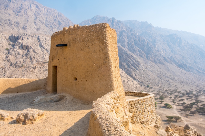 Ras Al Khaimah Dhayah Fort uitzicht