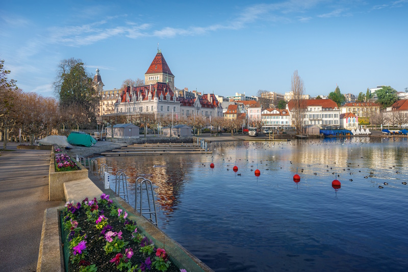 Lausanne Ouchy promenade