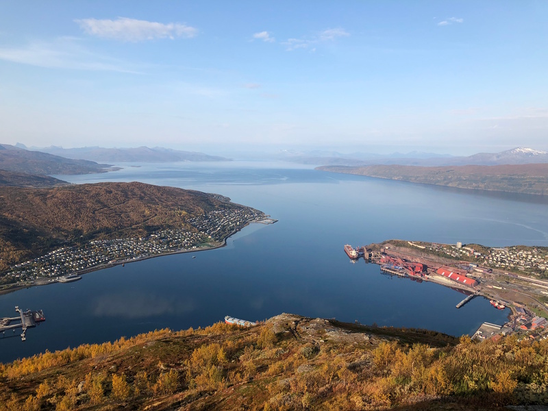 Narvik kabelbaan uitzicht