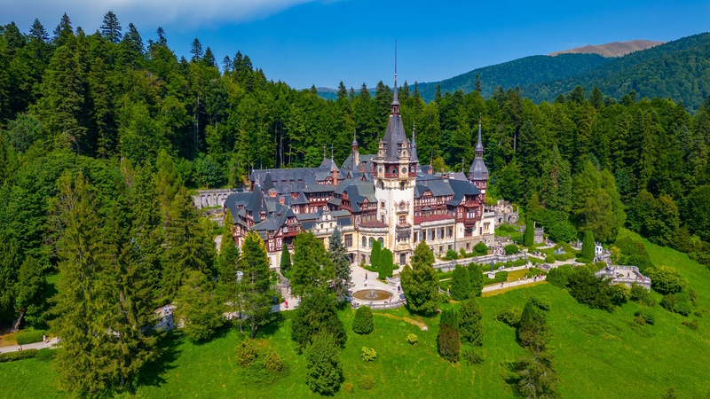 Heuvels Peles kasteel Roemenië