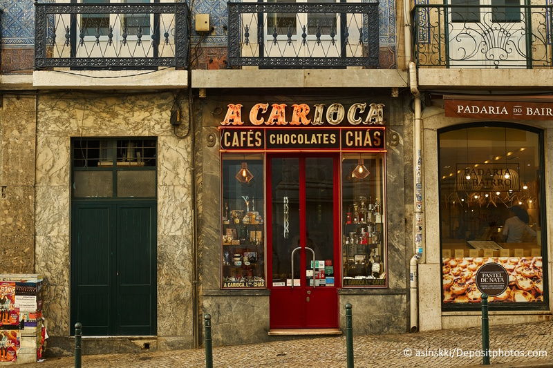 Lissabon shoppen in oude centrum