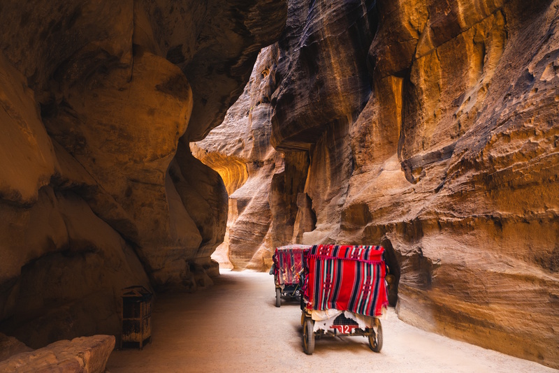 Petra woestijnstad kloof