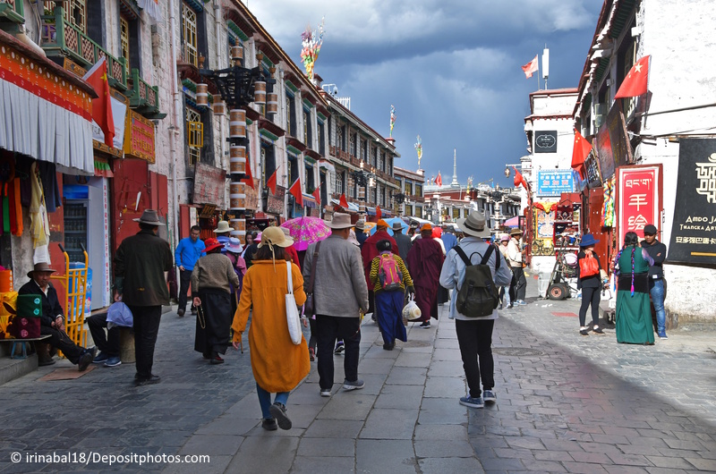 Barkhor Street in Tibet