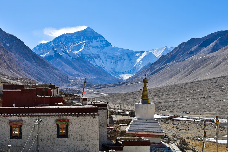 Rongbuk klooster in Tibet