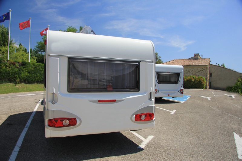 Hobby-caravan kampeerplaats