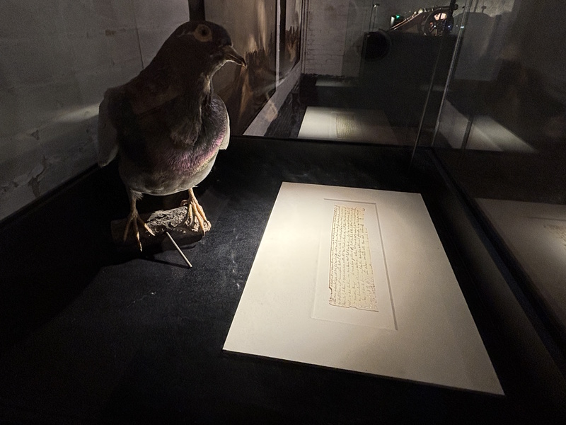 Naarden Vestingmuseum postduifbriefje