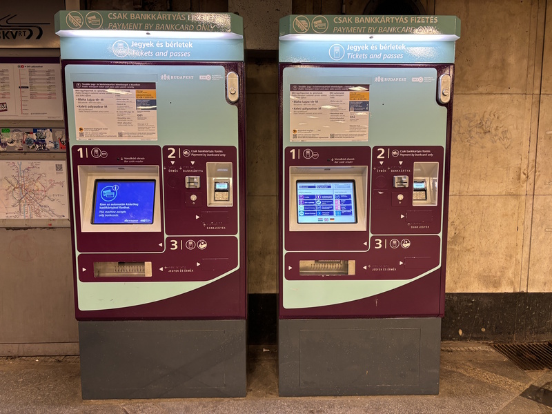 Boedapest kaartautomaten