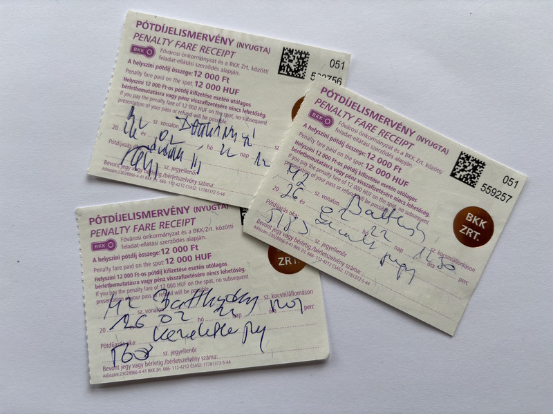 Boetes openbaar vervoer Boedapest