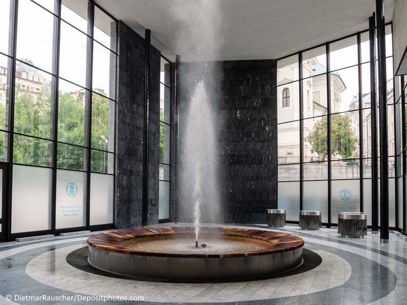 Karlovy Vary colonnade geiser