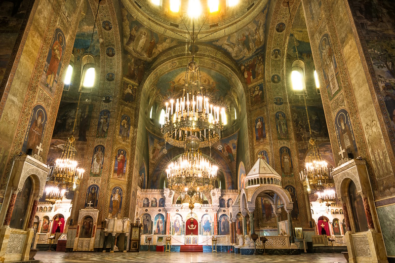 Interieur van Alexander Nevski kathedraal Sofia