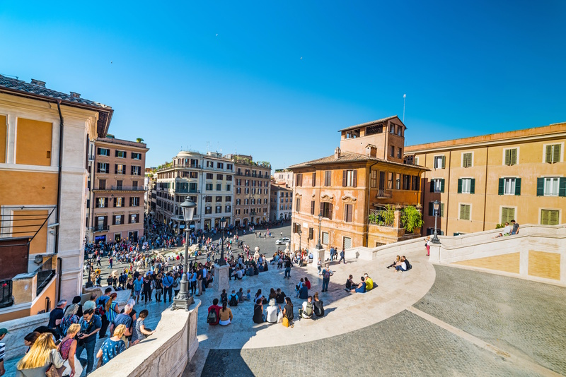 Uitzicht Spaanse Trappen Rome