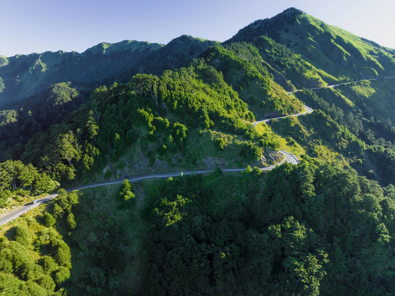 Taiwan autorijden bergweg