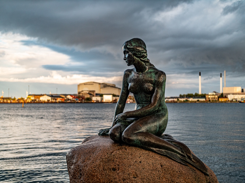 Kleine zeemeermin haven Kopenhagen