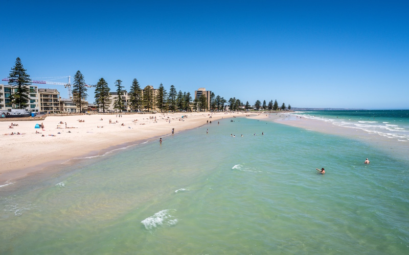 Glenelg Beach in Adelaide