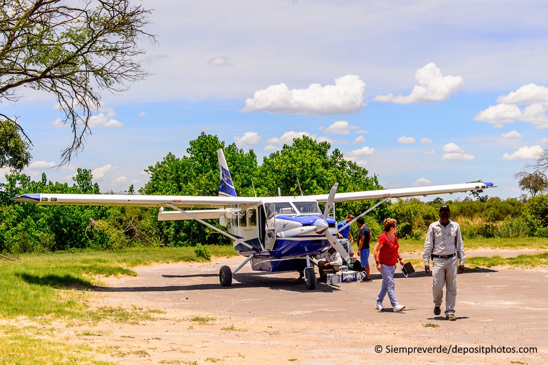 Botswana vliegtuig safari