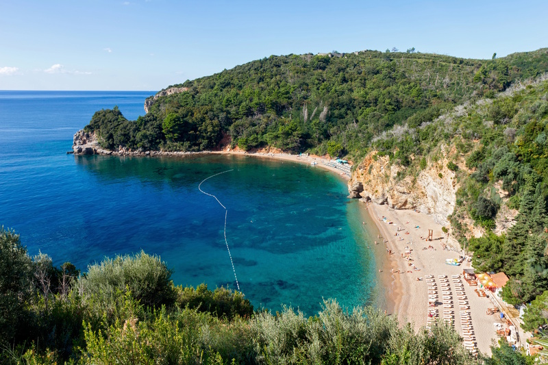 Mogren Beach in Budva