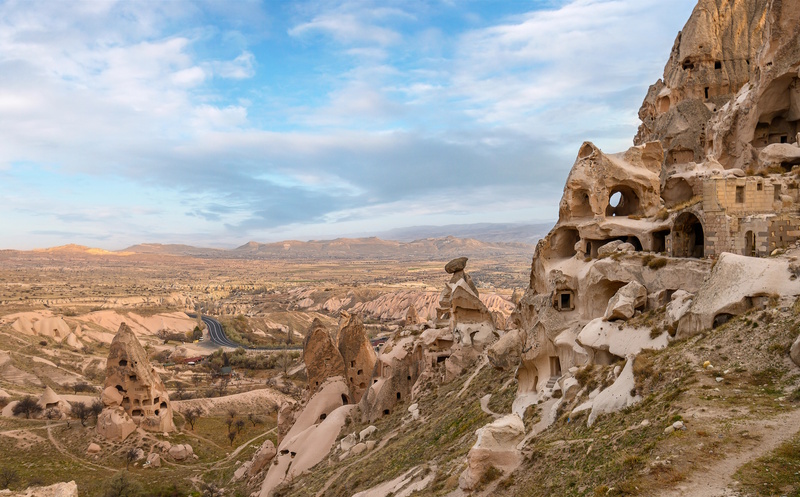 Cappadocie Uchisar kasteel uitzicht