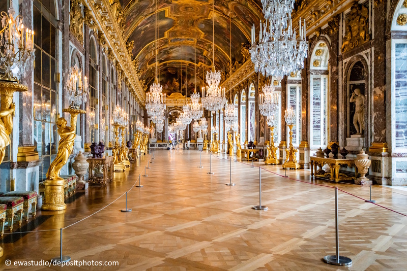 Spiegelzaal in Paleis van Versailles