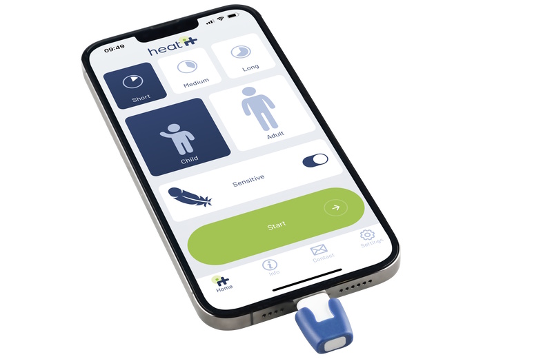 Smartphone muggenbeten Heat-It app