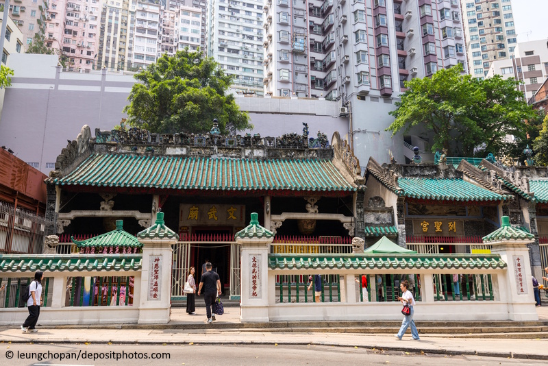 Hongkong Man Mo Tempel entree