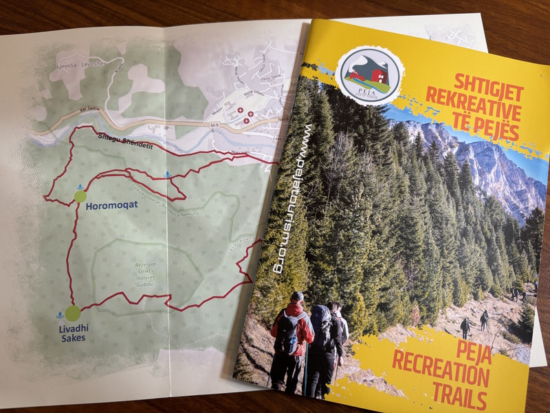Peja wandelroutes boekje