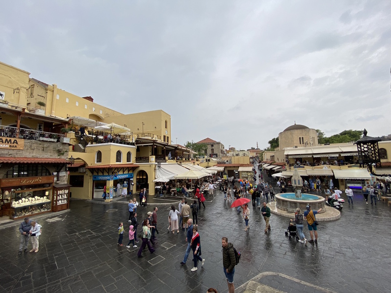 Hippocratesplein in Rhodos-stad