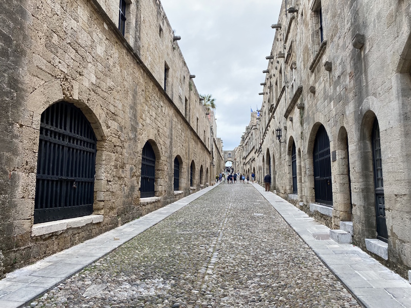 Ridderstraat in Rhodos-Stad