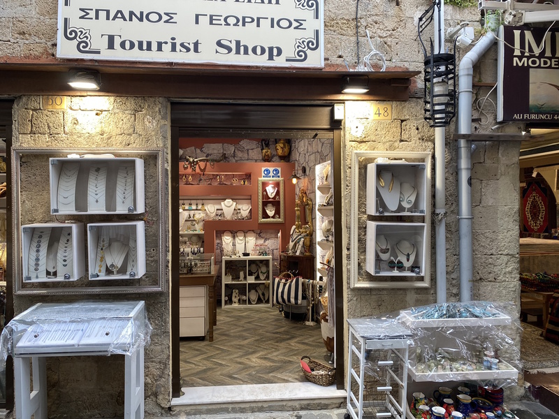 Rhodos-Stad souvenirwinkel