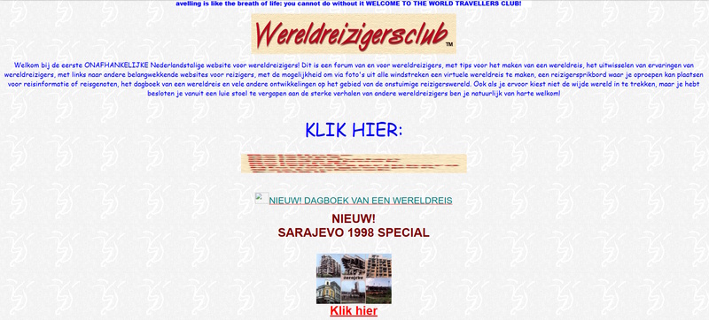 Wereldreizigersclub oudste reiswebsite