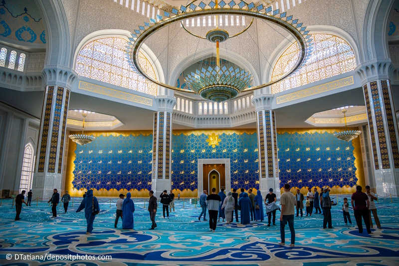 Interieur Grote Moskee in Astana