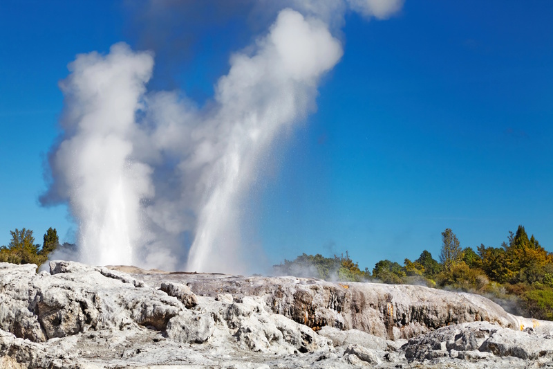 Rotorua geiser in Nieuw-Zeeland